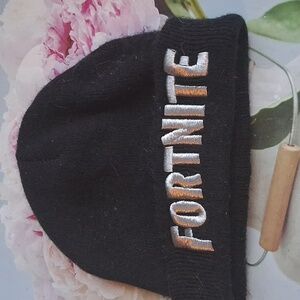 Fortnite Black Knit Beanie Hat. Youth OS